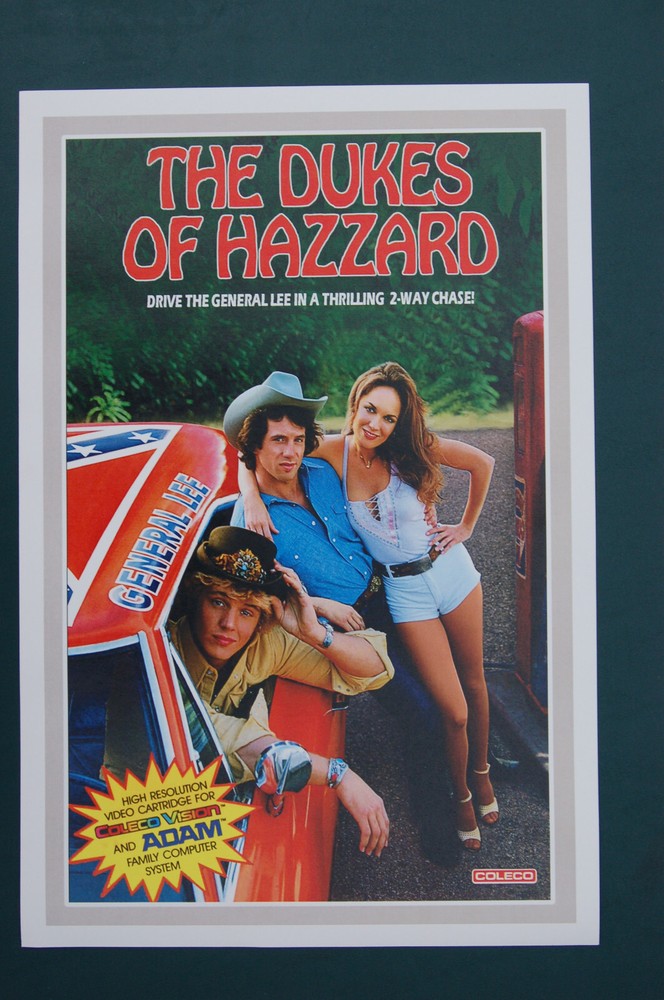 Dukes Of Hazzard Video Game Promotional Poster Coleco Vision