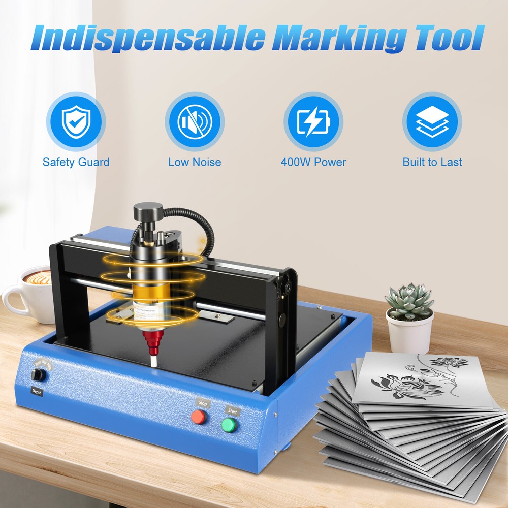 110V Electric Dot Peen Metal Marking Machine 200x150mm for Numbers Letters Labels