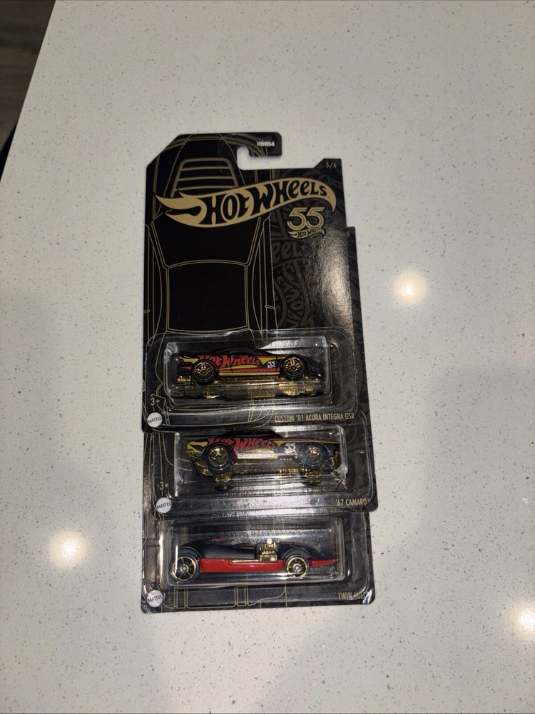 2023 Hot Wheels 55th Anniversary Pearl & Chrome C Case (3 car lot) HDH54-956C
