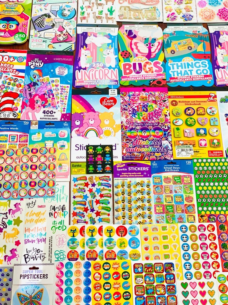 Kids 800+ HUGE Lot of  Scrapbooking Stickers Great Variety! Lots Of Themes