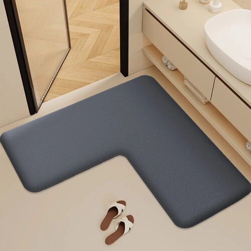 Absorbent Floor Mat Furry Shower Foot Mat Non-slip and Dirt-resistant Toilet Mat