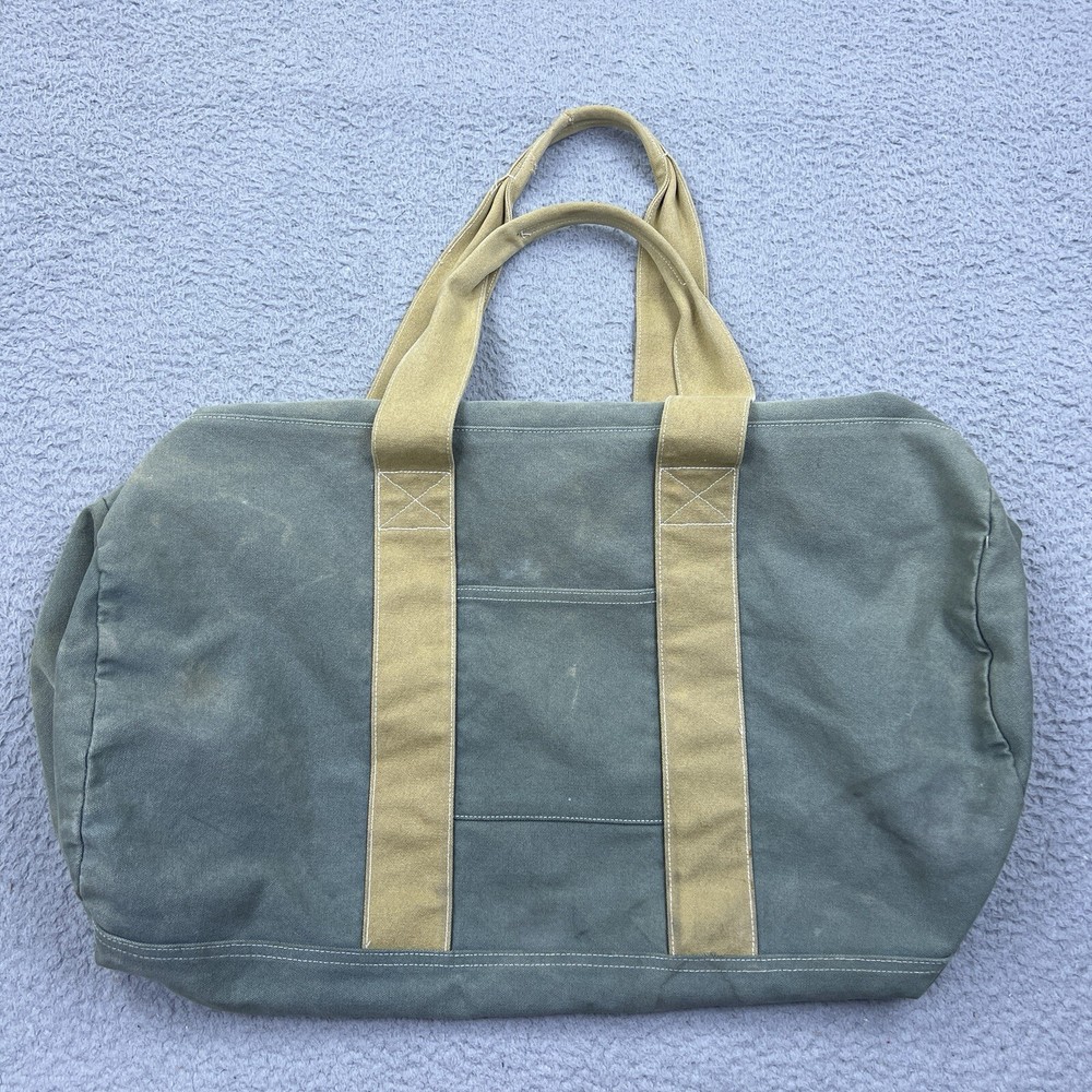 VTG GAP Duffle Bag Cotton Basic 90's Grunge Sport Athletic Green Weekend Bag