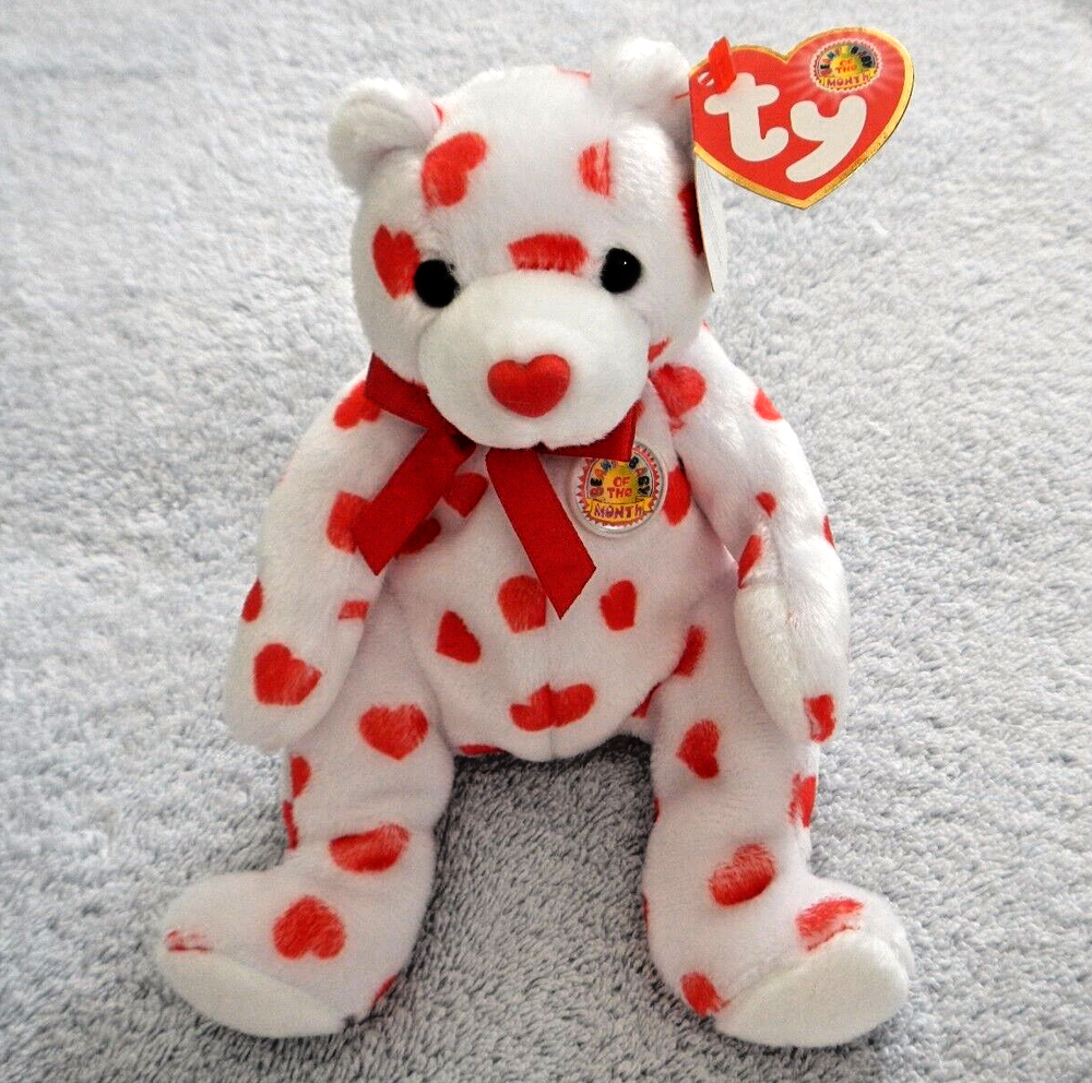 TY BEANIE BABY - HEARTTHROB - GORGEOUS VALENTINE'S DAY BEAR - MEMBERS ONLY BEAR-image
