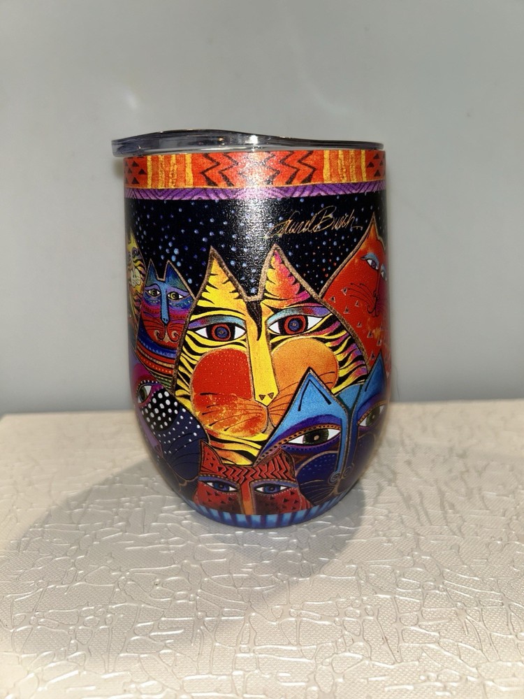 Laurel Burch Fantasticats Insulated Wine Tumbler 12oz