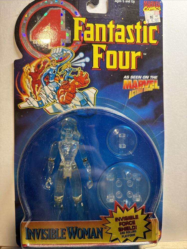 1995 Fantastic 4 Invisible Woman Action Figure Marvel Comics Toy Biz New Vintage