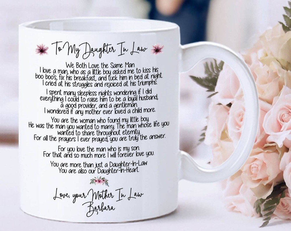 Daughter In Law Gift Mug Daughter In Law Birthday Gift From Mother In Law Wed010