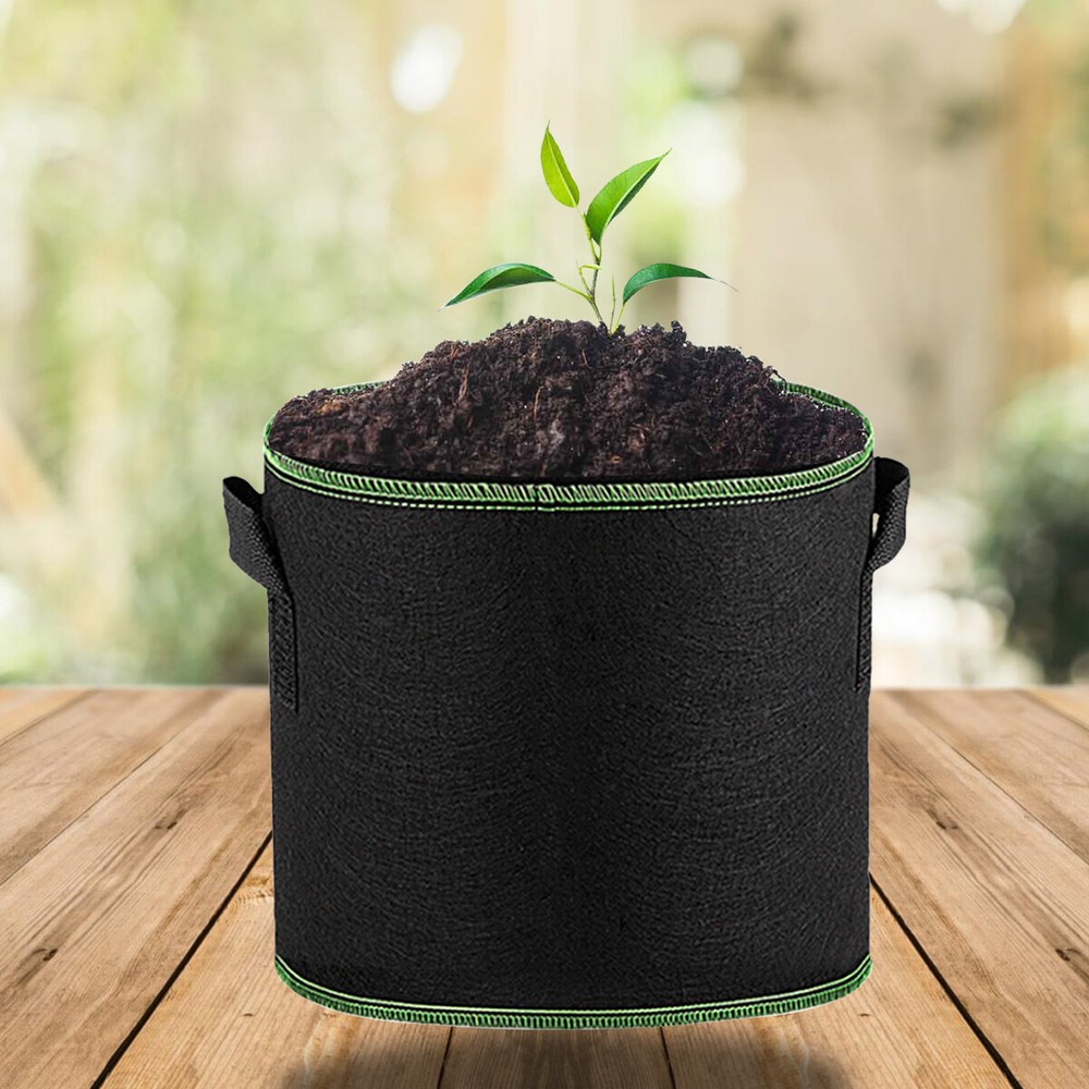 Grow Bags Planter Bag Nonwoven Fabric Plant Pots With Strap Handles  QINQI