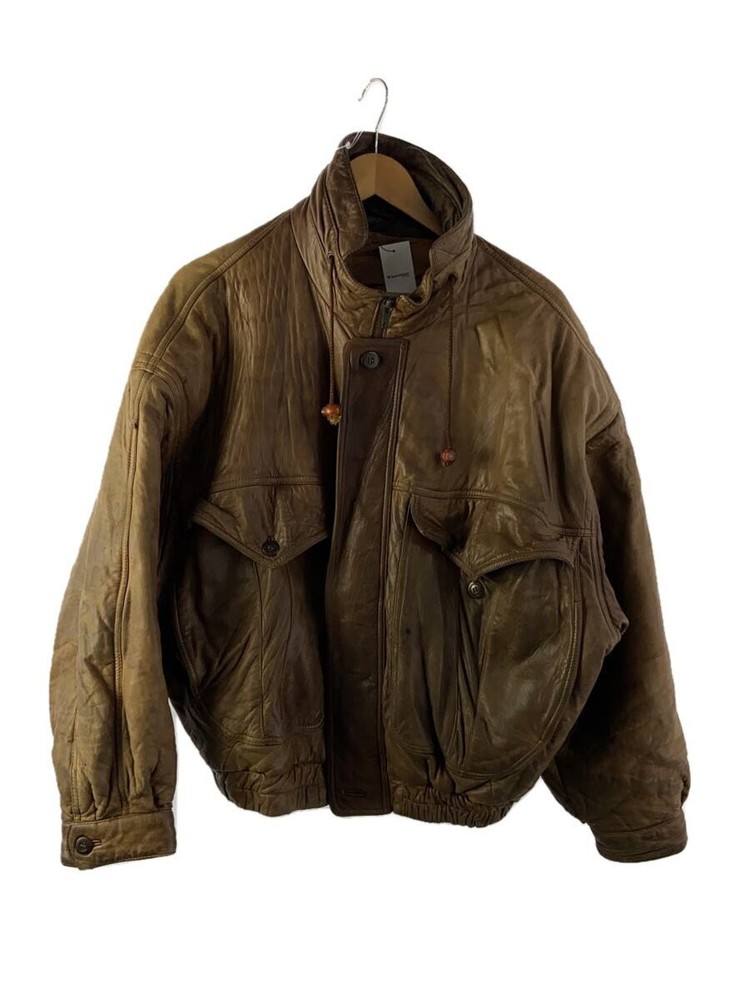 Men's Brown Leather Blouson Jacket Style 2246