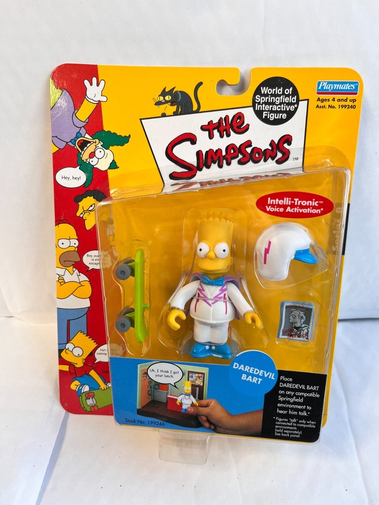 BNIB PLAYMATES INTERACTIVE THE SIMPSONS SERIES 8 DAREDEVIL BART TOY FIGURE WOS