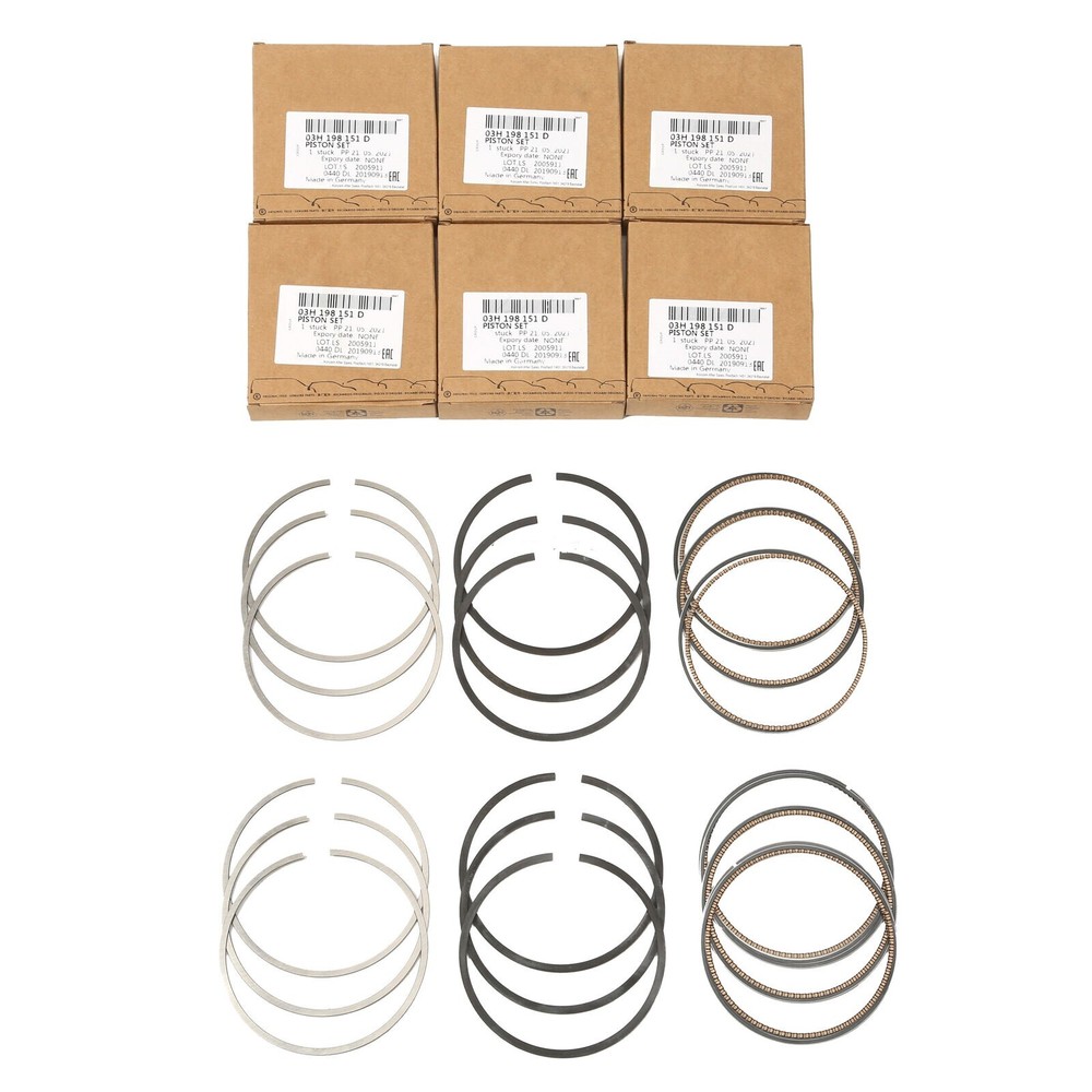 6x Piston Rings Set New Version OEM For VW Passat CC Touareg Cayenne 3.6L VR6
