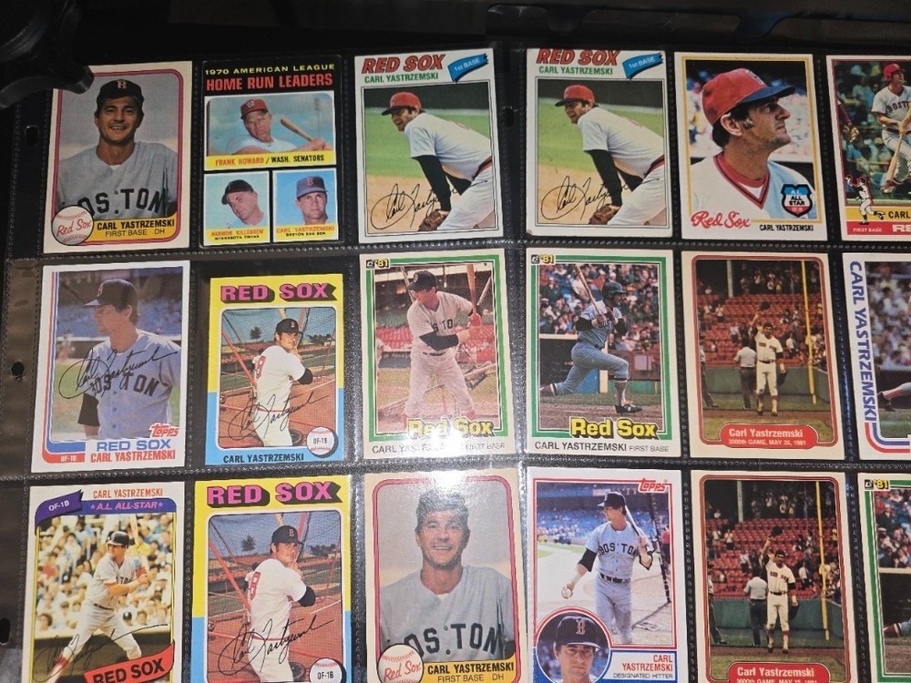Carl Yastrzemski Vintage Baseball Card Lot (16 Cards) | Red Sox HOF | All-Star