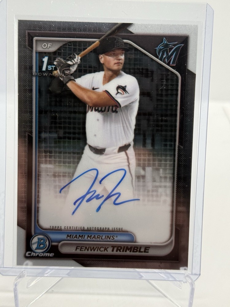 2024 Bowman Draft 1st Chrome Fenwick Trimble Prospect Auto #CPA-FT Miami Marlins