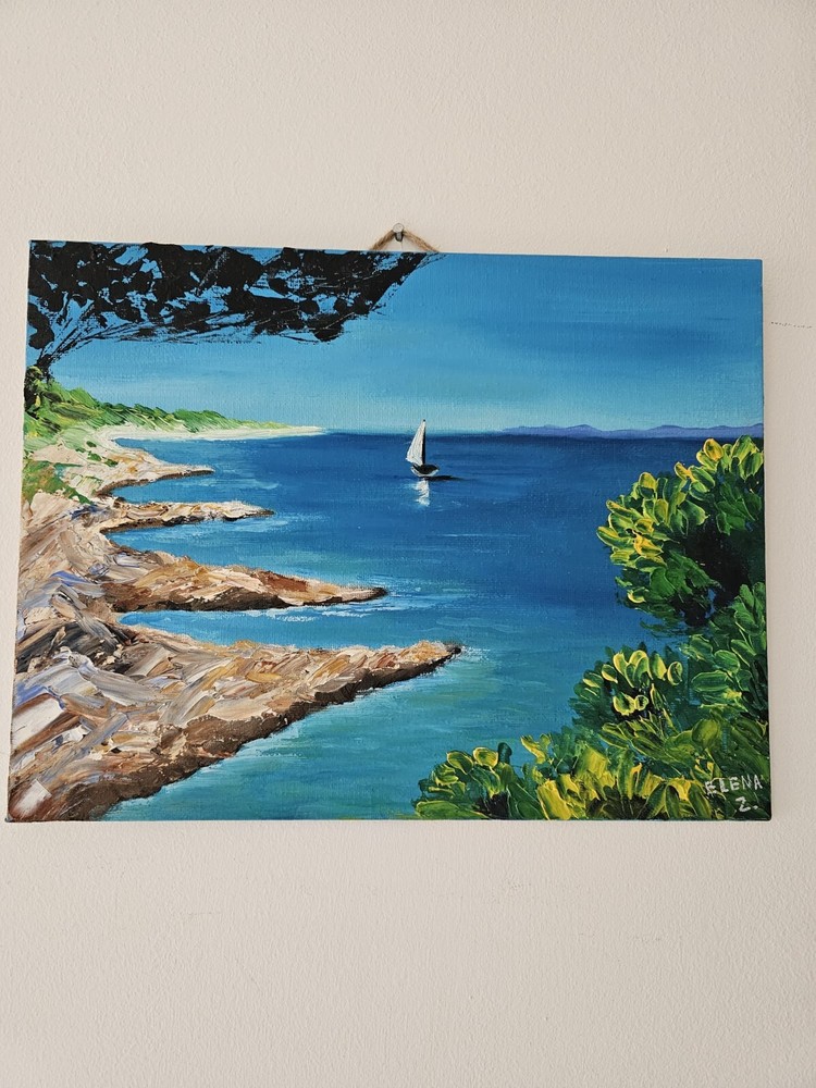Original artist acrylic painting on canvas for unique decor