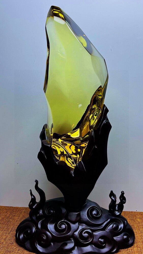 Discover a stunning 5.5LB natural citrine quartz crystal specimen for healing and display, including a complementary stand for enhancing your space
