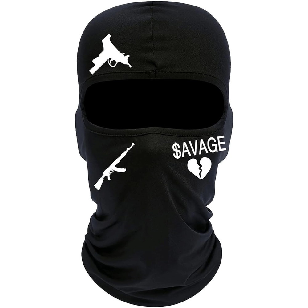 Balaclava Ski Mask Full Face Sun Protection Printing Outdoor Sports Neck Warm...