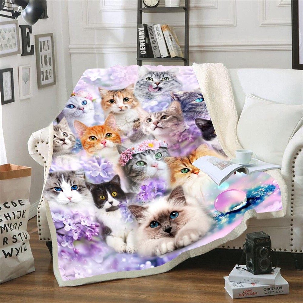Cat Blanket Cat Lovers Gifts for Women Cat Gifts for Cat Lovers Women Girls B...