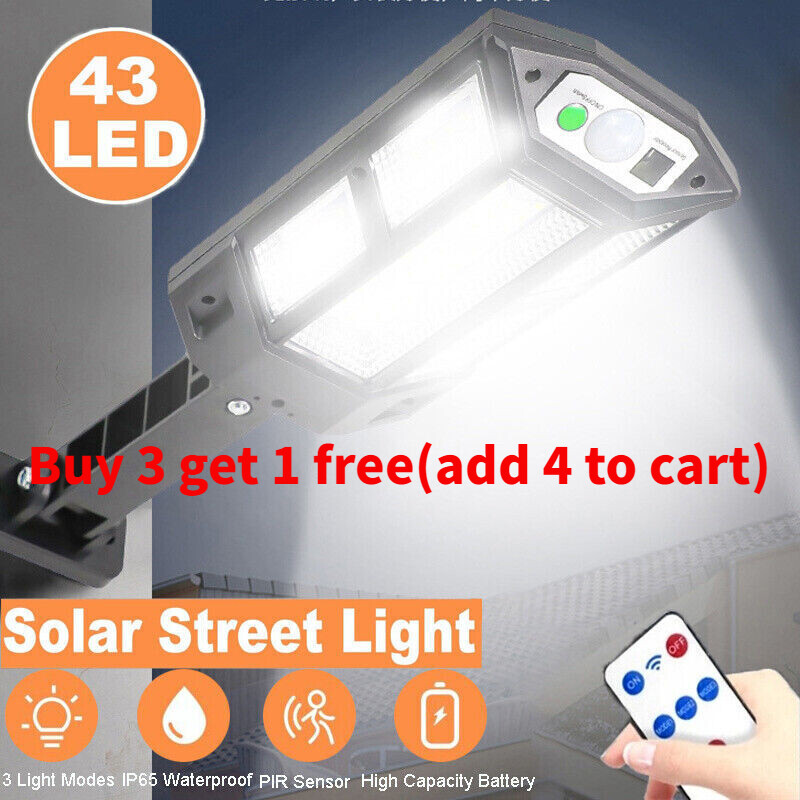 99000000LM LED Solar Wall Light Dusk To Dawn Outdoor Road Commercial Street Lamp
