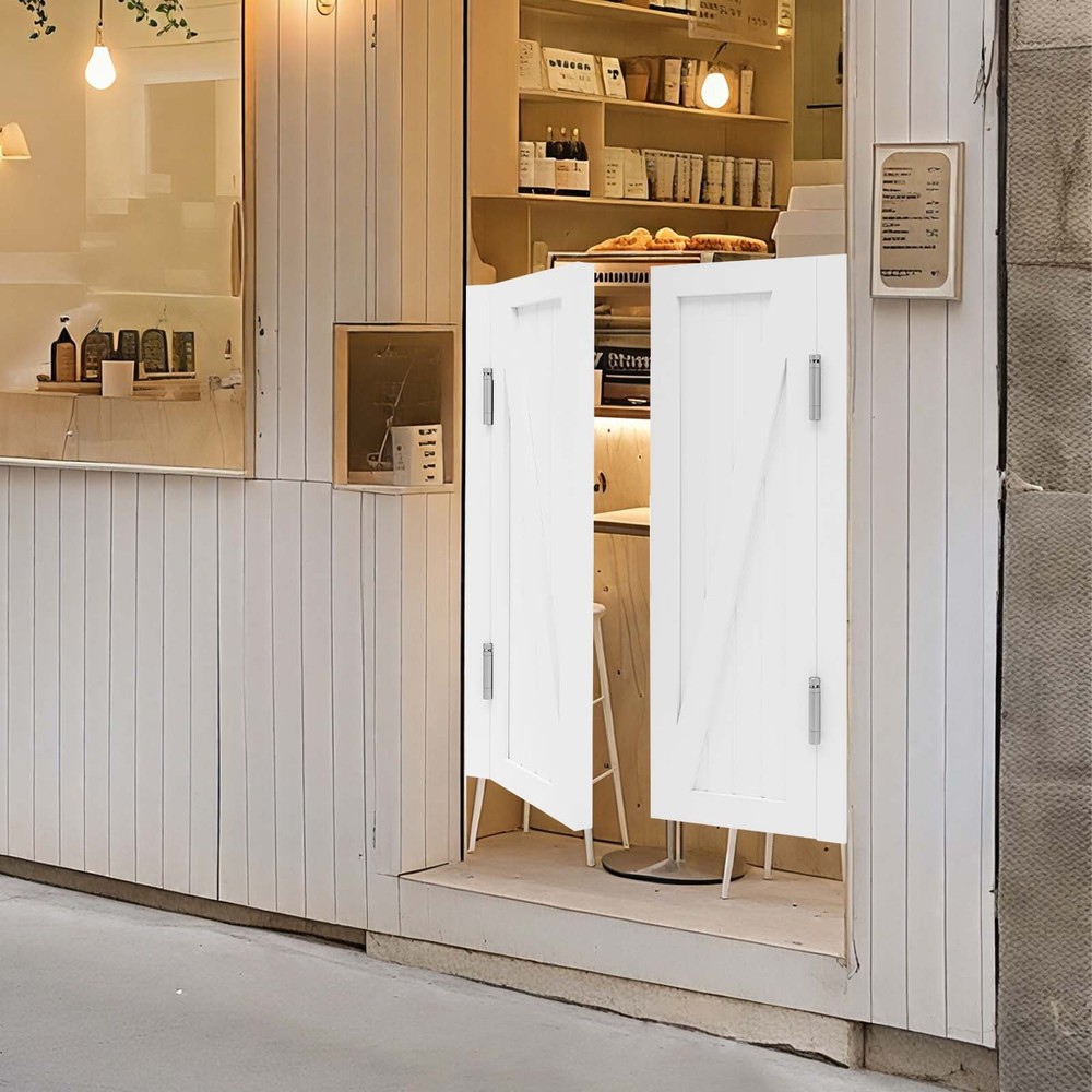 Partition Door, Swing Solid Wood Door, Partition Door for Shop Entrance Partitio