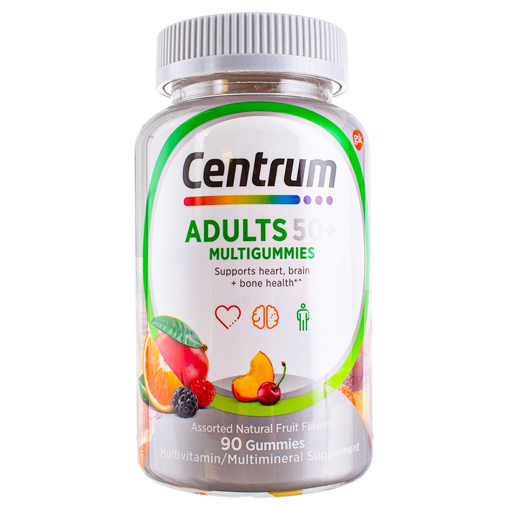 5 Pack Centrum Adults 50 Plus Multivitamin Multimineral Gummies, Assorted Nat...