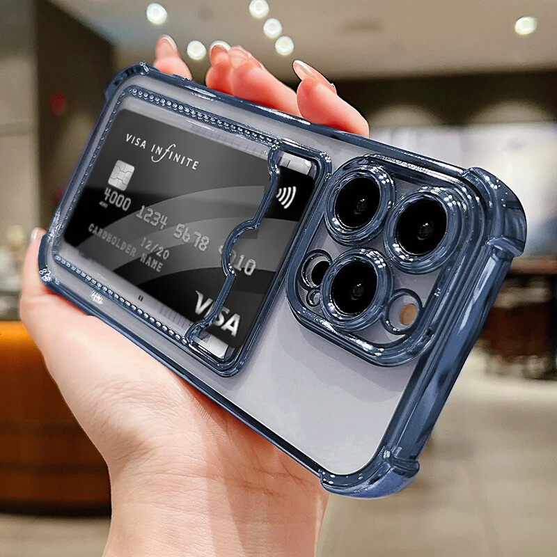 Shockproof Wallet Card Holder Case for iPhone 15 14 13 12 11 Pro Max Plus