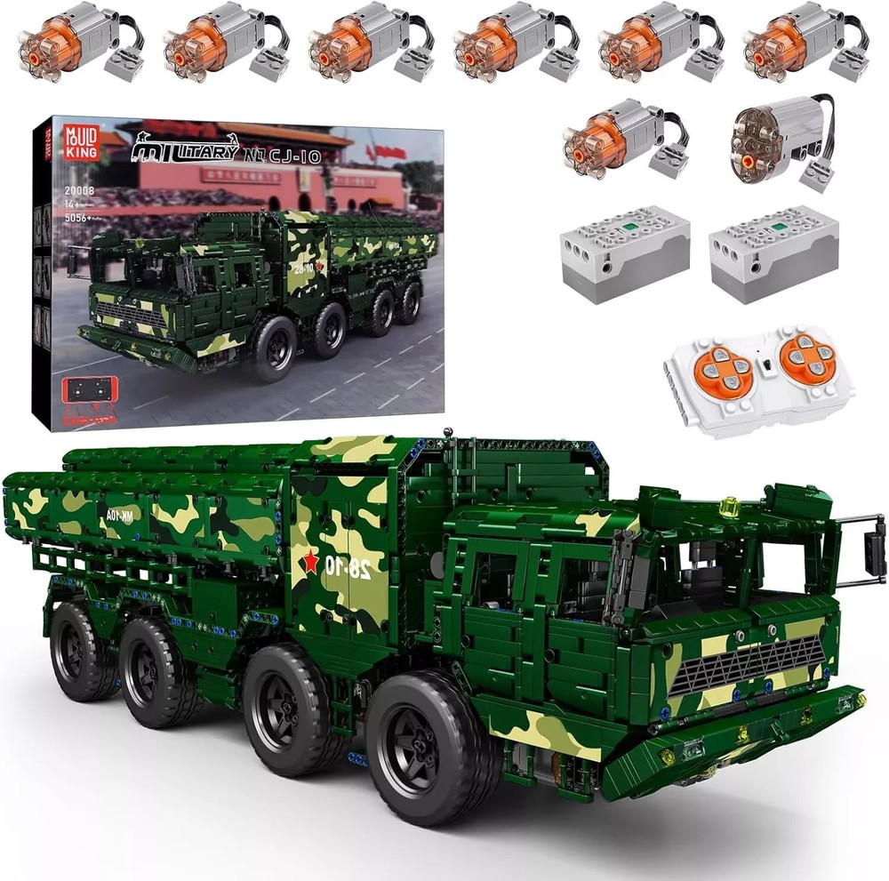 Mould King 20008 RC Technology Military Missile Truck 5056 Clamp Blocks NEW Original Packaging