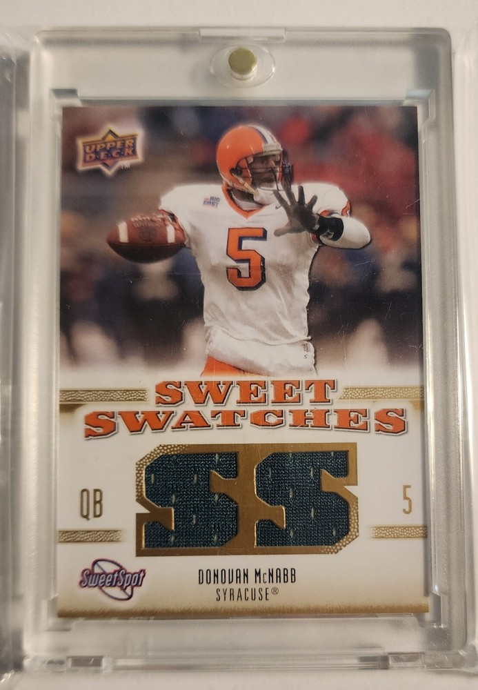 2010 Upper Deck NCAA Sweet Spot SSW-23 Donovan McNabb Game-Worn Jersey Card