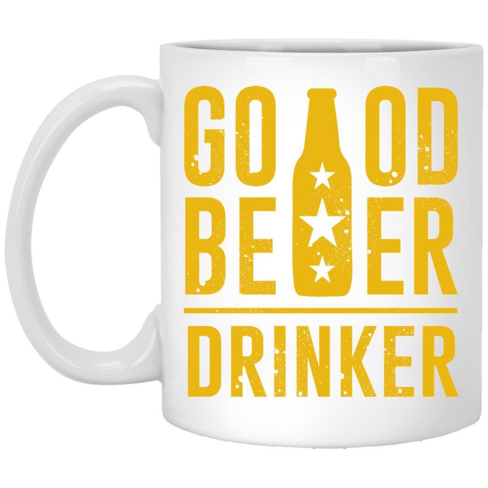 Funny Beer Drinker Mug Gift for Him and Her - Coffee & Beer Lovers