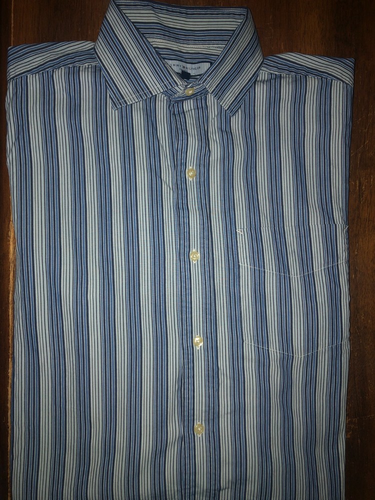 Tommy Hilfiger Men's French Cuff Long Sleeve Dress Shirt 15.5 32-33