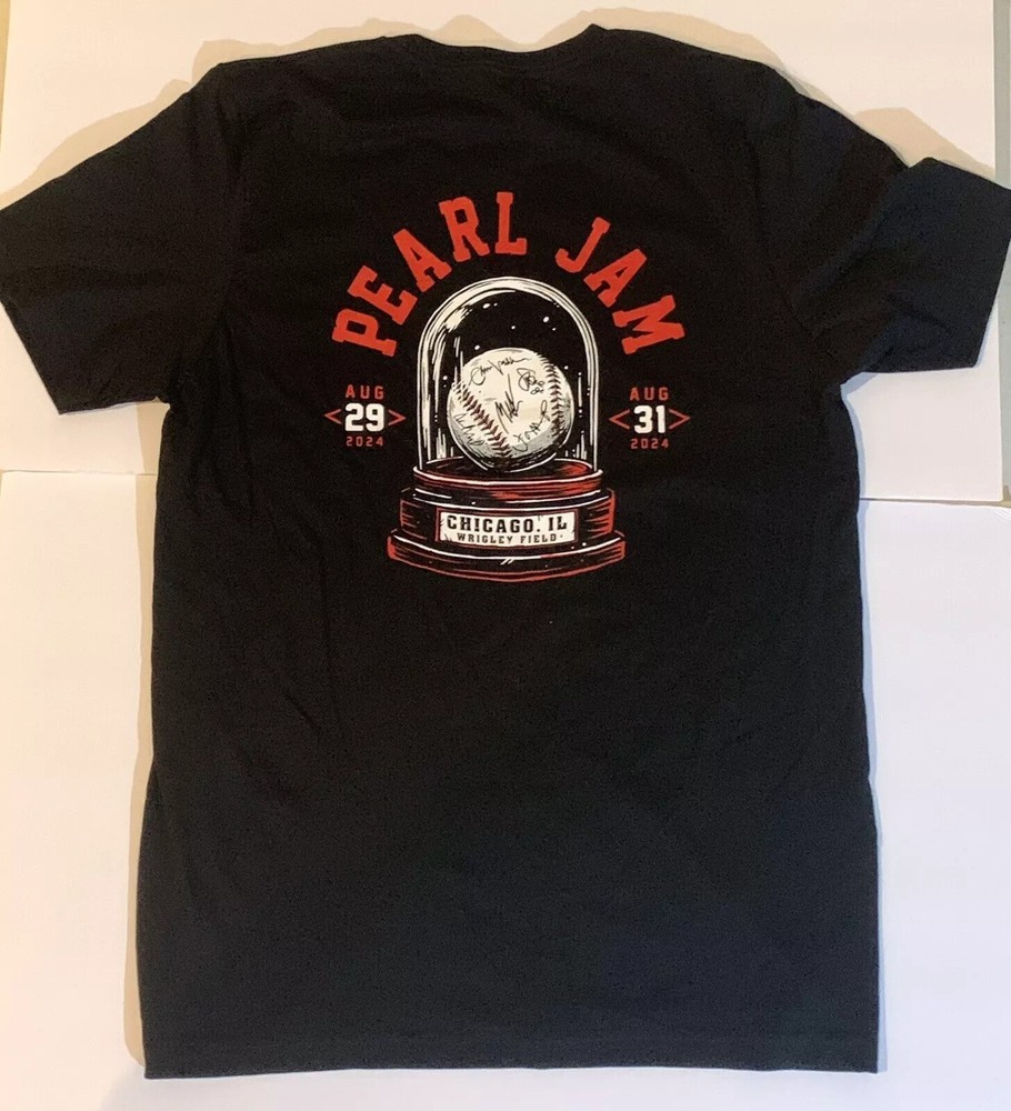 Pearl Jam Wrigley Field T-Shirt Chicago 3X baseball in case 2024 tour new