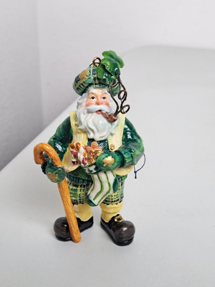 VTG.  Irish Santa with Candy & Cane 4