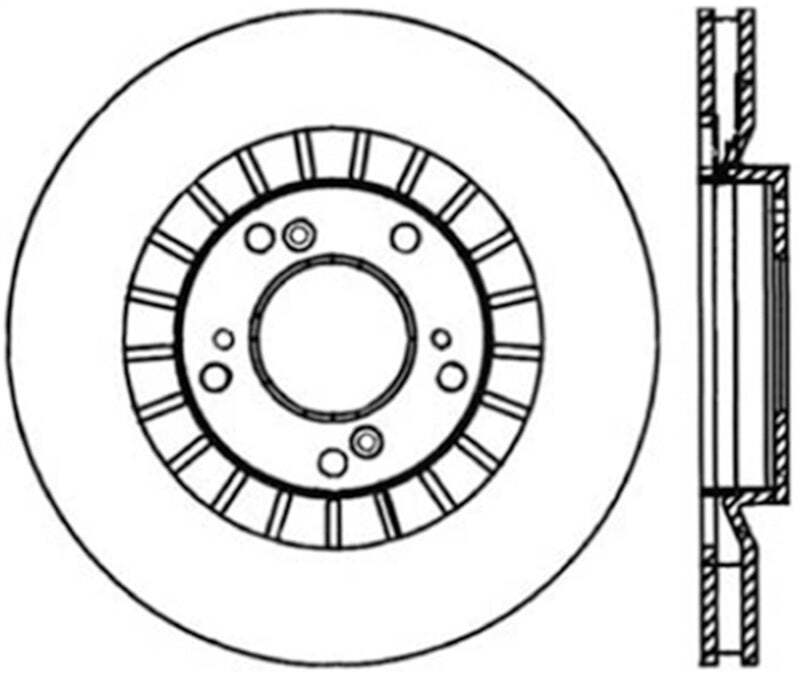 StopTech Power Slot Fits 00-09 Honda S2000 CRYO Front Left Slotted Rotor