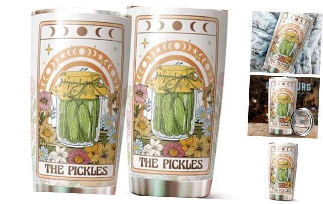 Gift for Pickle Lovers - Pickle Gifts For 1 Count (Pack of 1) Pickle Tumbler