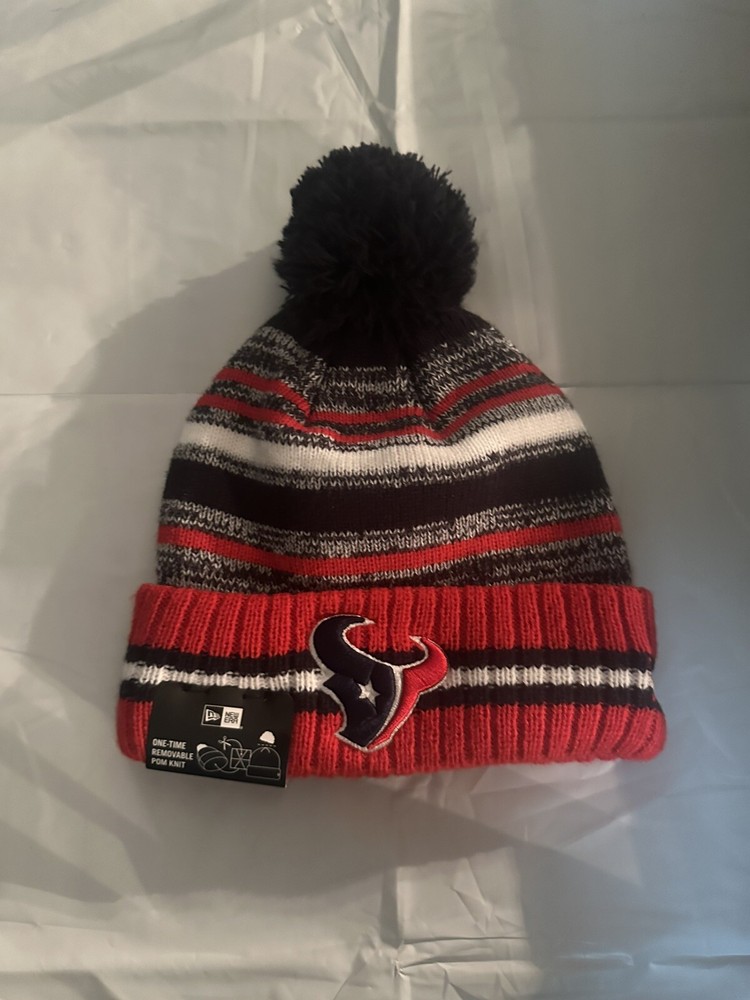 Houston Texans Beanie New Era “Removable” Pom NFL Logo Hat OSFM Football NWT