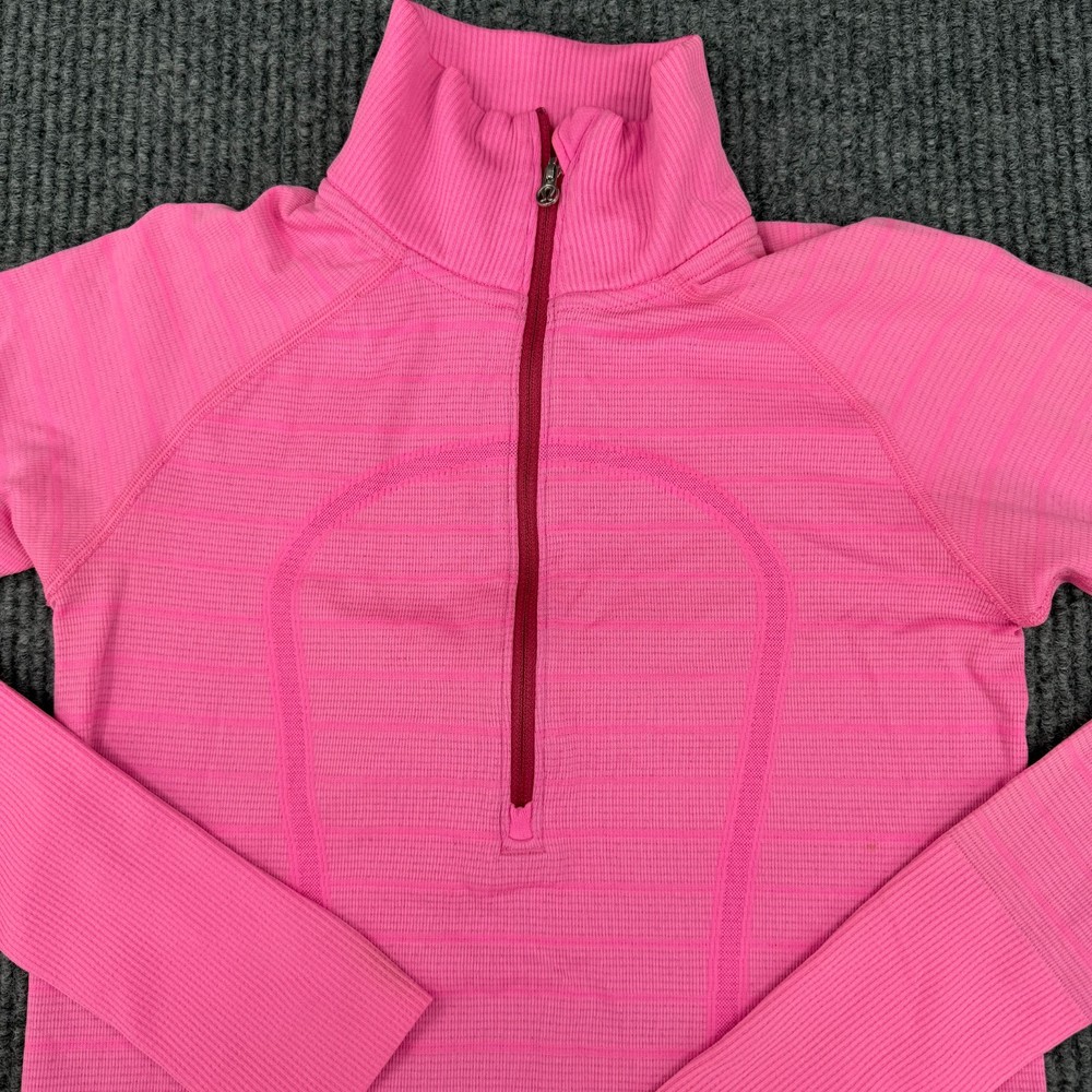 Lululemon Women's Run Swiftly Tech 1/2 Zip Top Pink Size 6 Running Gym Yoga