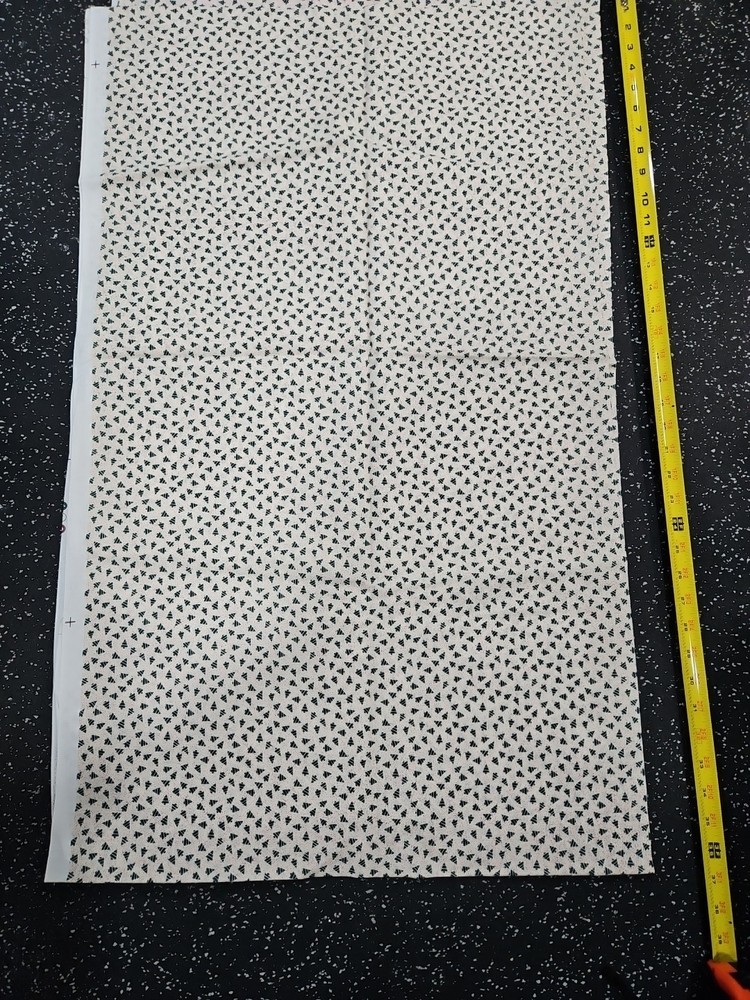 Lot of 2 Yards Speckled Striped Trees Cotton Fabric
