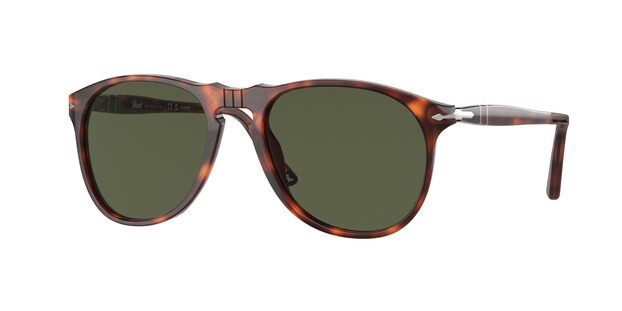 PERSOL PO9649S 24 58 Havana Green Polarized 55 mm Men's Sunglasses
