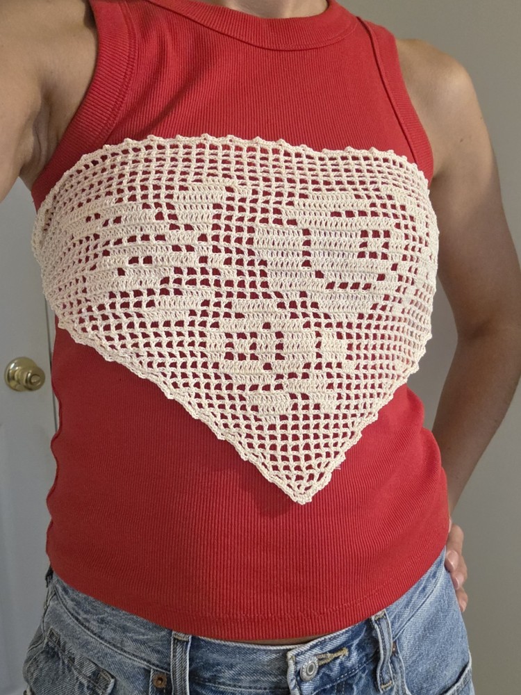 Handmade 100% cotton cream crochet bandana, belt, and top set