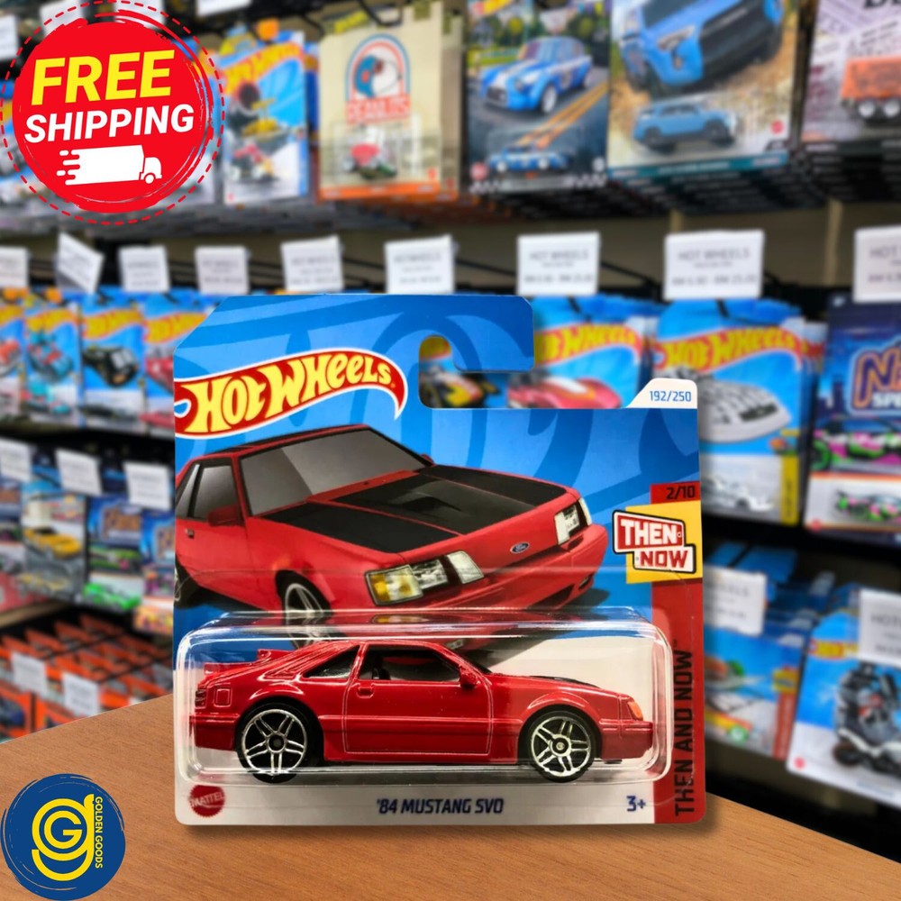Hot Wheels 84 Mustang SVO (Shortcard) 2024 Then & Now Series Red Color Car Model