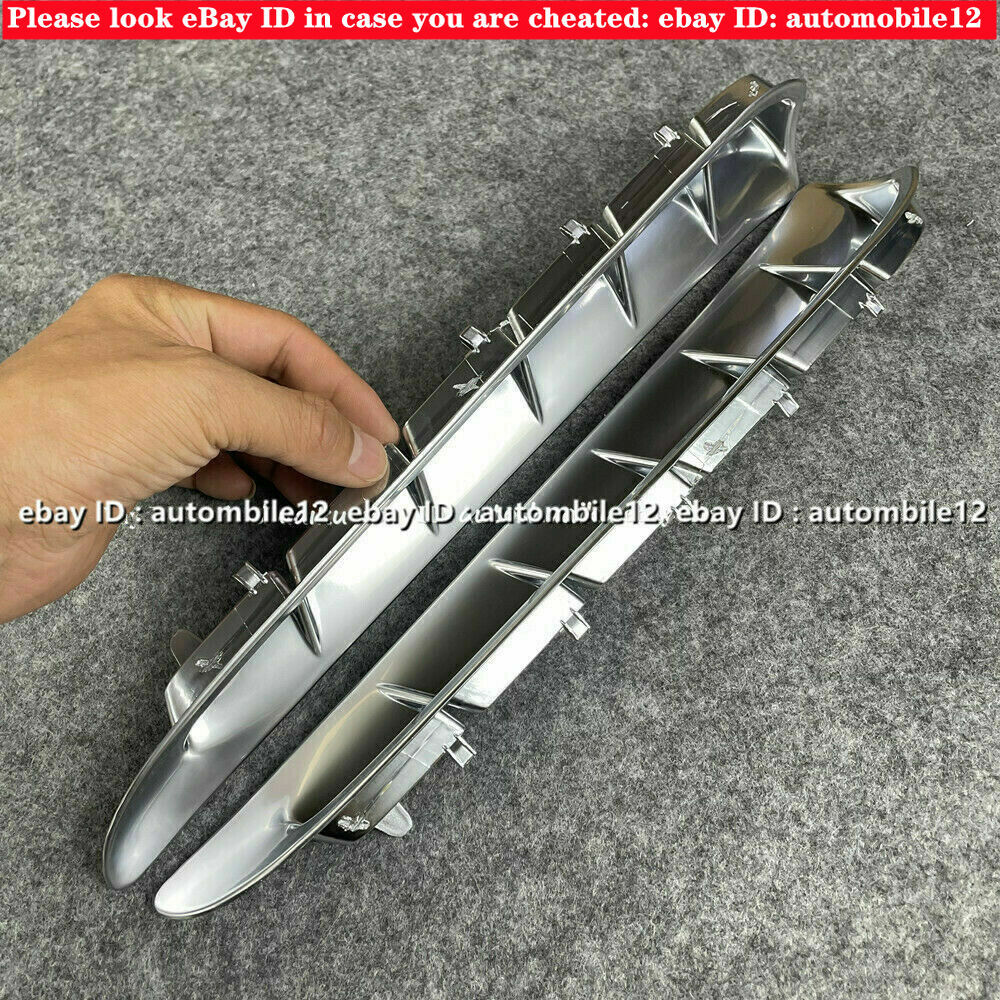 Matte Silver Side Fender Hood Air Vent Outlet Grille For 10-16 Porsche Panamera
