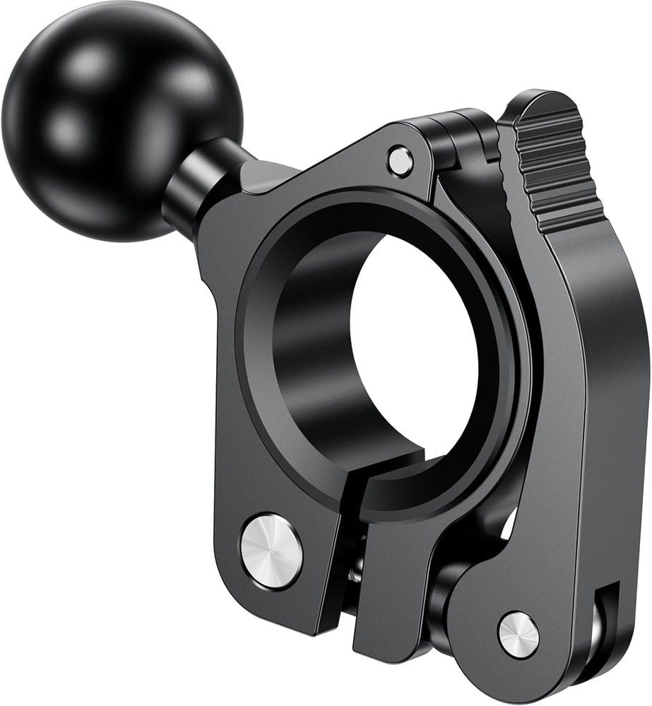 Aluminum Alloy Handlebar Clamp Mount Base with 1'' TPU Ball for Rail Diameter 0.