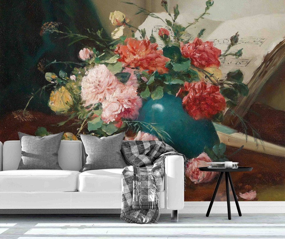 3D Flowers Still Life Oil Painting Wall Murals Wallpaper Murals Wall Sticker 58