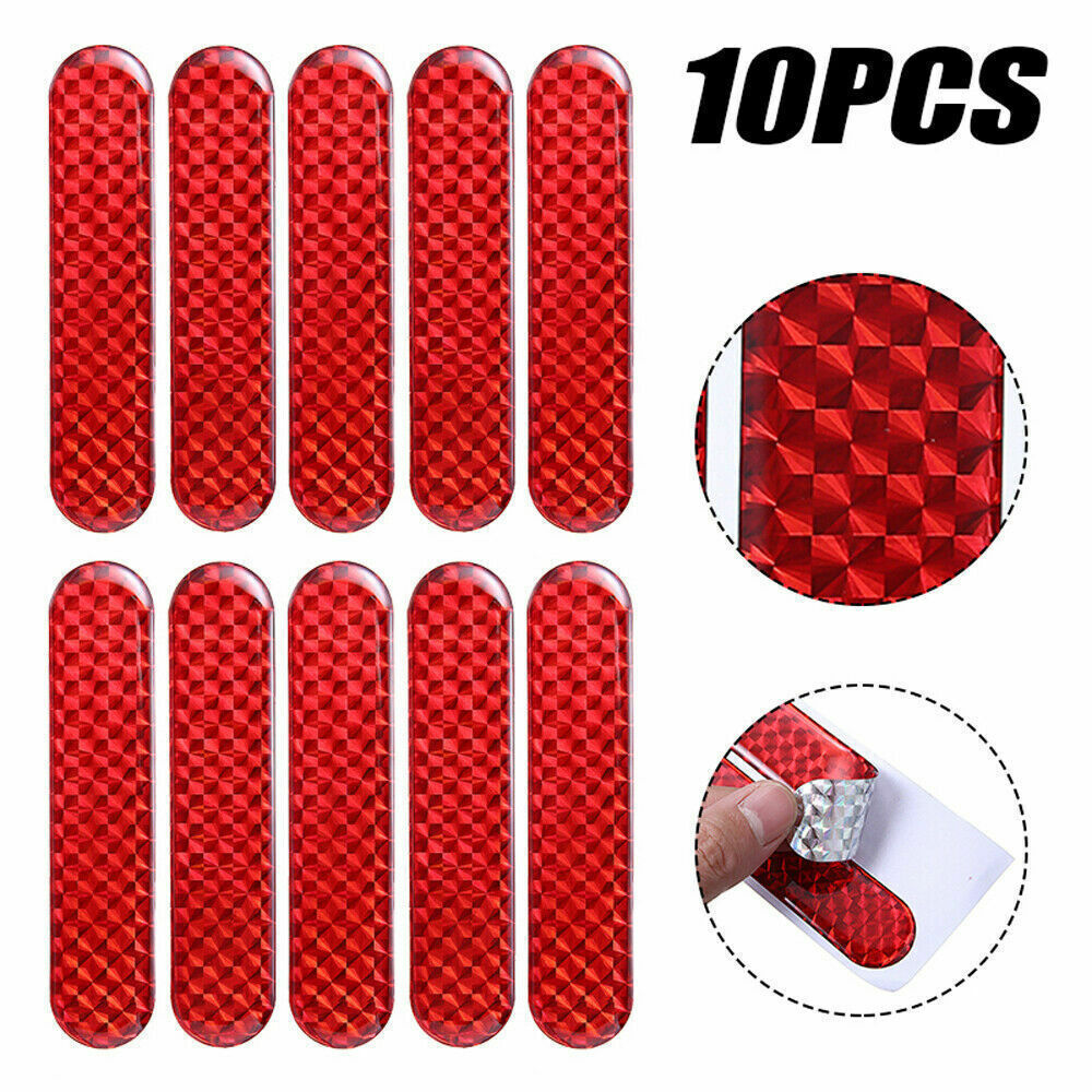 Red Reflective Decal Safety Warning Strip Tape Car Door Bumper Reflector Sticker