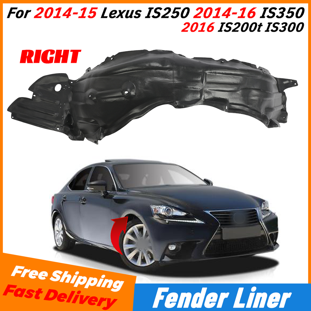 Fender Liner For 2014-2015 Lexus IS250 Front Passenger Side