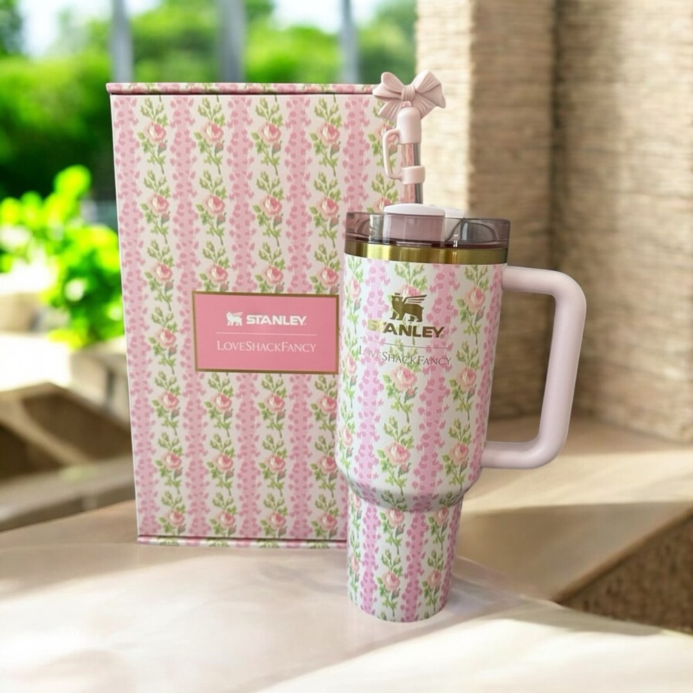Stanley X Love Shack Fancy Quencher Tumbler 40 Oz Blooming Heirloom