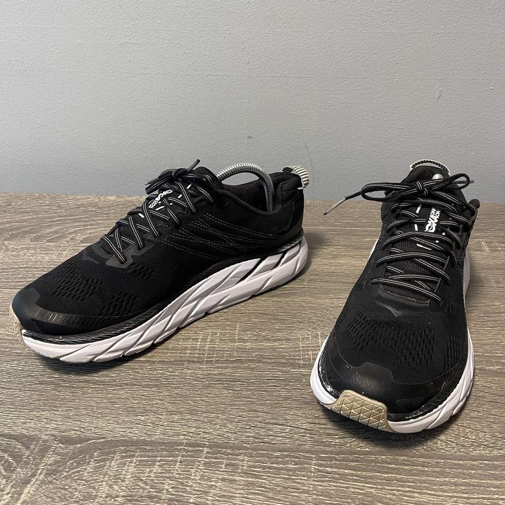 Hoka One One Clifton 6 Women's Running Shoes Size 10.5 W Black Athletic Cushion