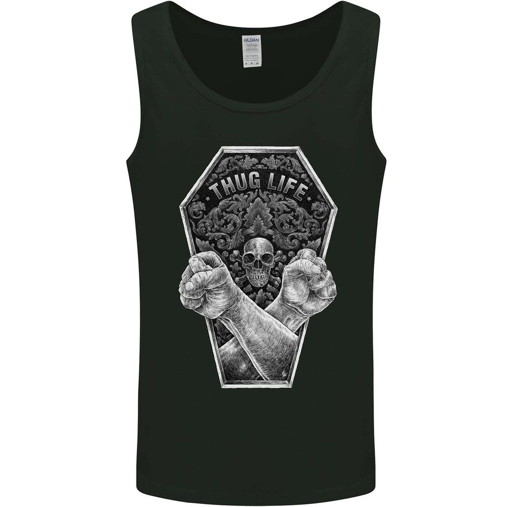 Thug Life Skulls Mens Vest Tank Top