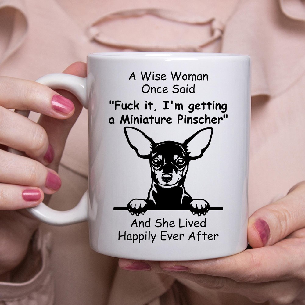 Funny Miniature Pinscher Gift For Women White Coffee Mug Coffee Cup