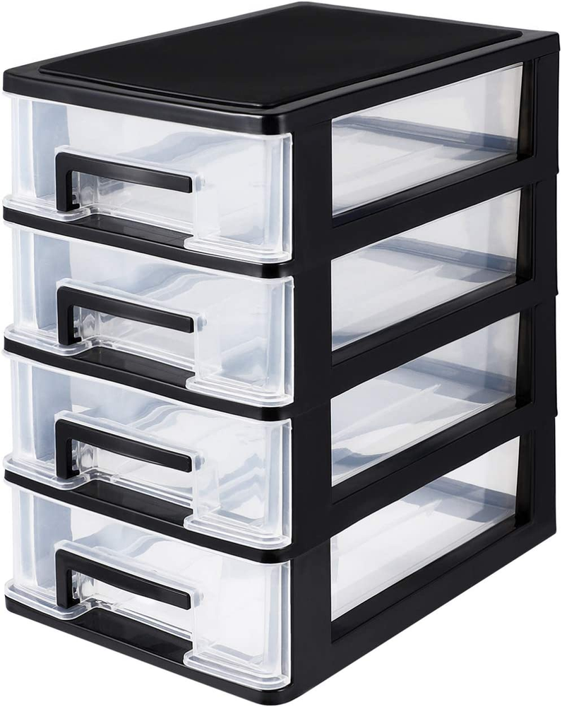 Four- Layer Storage Cabinet Plastic Drawer Type Closet Portable Multifunction St