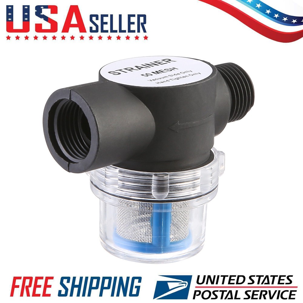 Water Pump Strainer Camper (Marine) 1/2 Freshwater Strainer RV Camper #255-213