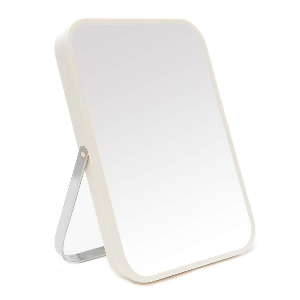 Table Desk Vanity Makeup Mirror,8-Inch Portable Folding Mirror with Metal Stand